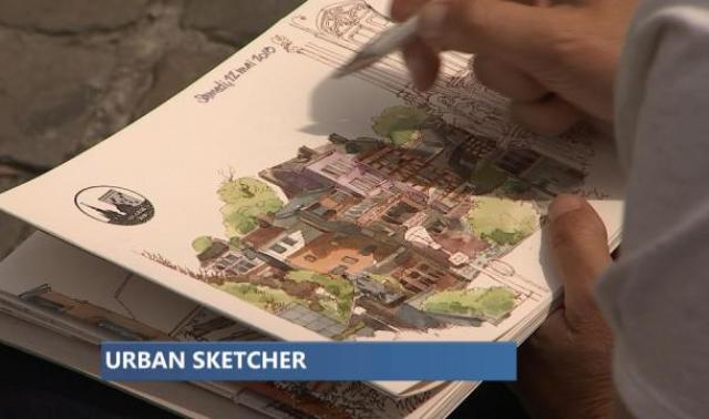 Liège envahie par les Urban Sketchers