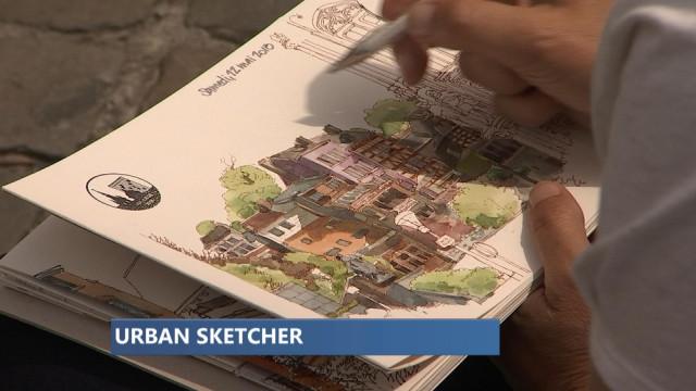 Liège envahie par les Urban Sketchers