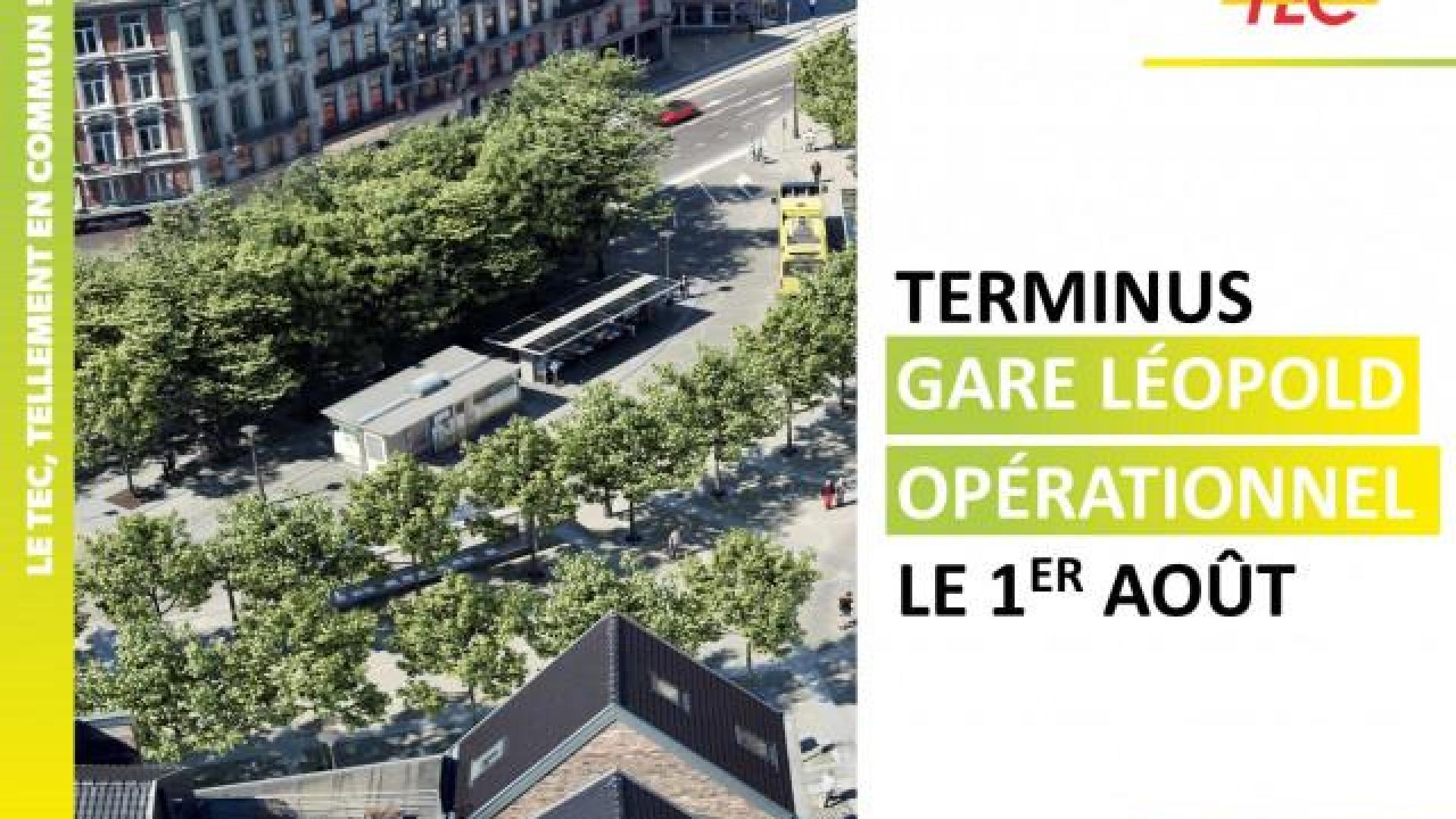 Retour des bus au terminus de la gare Léopold !