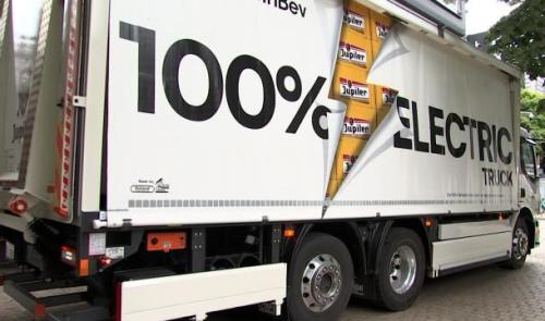 Livraisons par camion 100% électrique pour  AB InBev 