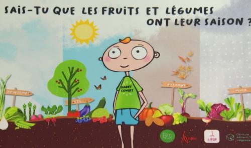 Manger local et bio à la cantine : des panneaux didactiques dans les écoles de la Ville de Liège