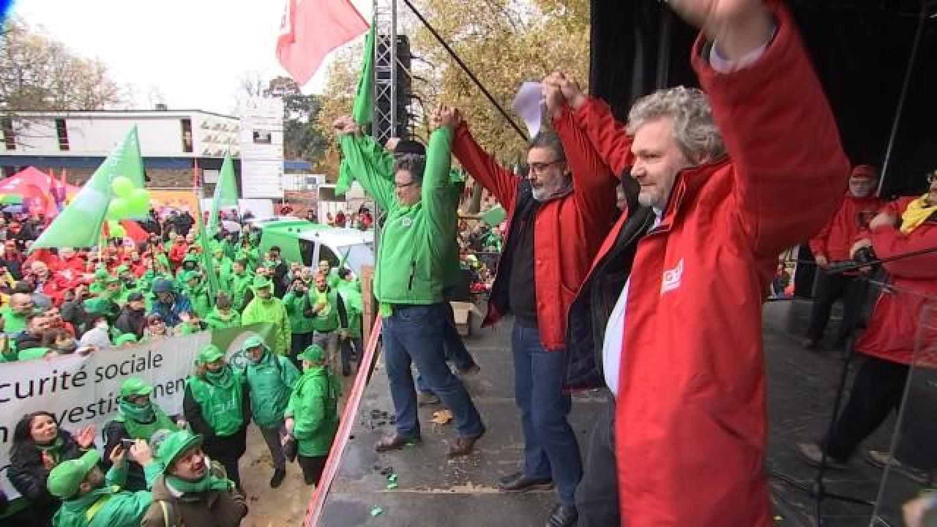 Manifestation : 10 000 personnes au parc d'Avroy 