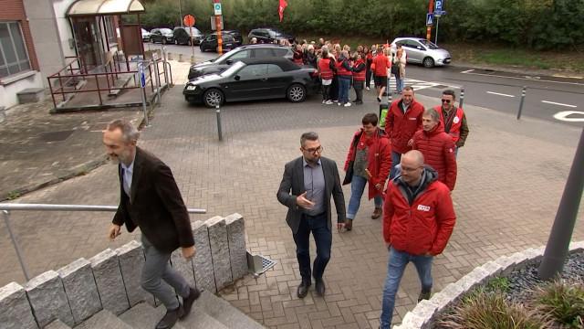 Manifestation des enseignants à Oupeye