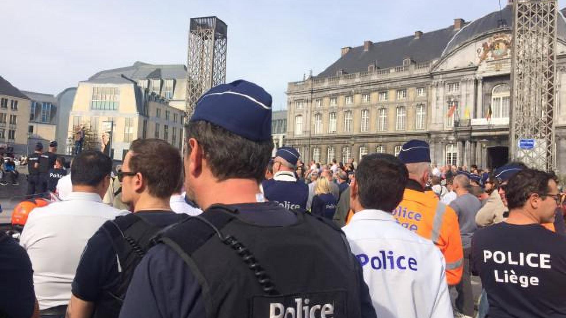 Manifestations de policiers à Liège