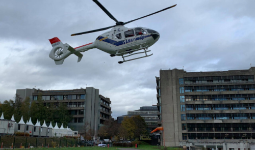Neuf patients Covid-19 transférés par l'hélicoptère du CMH