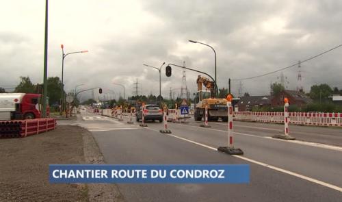 Neupré : chantier route du Condroz