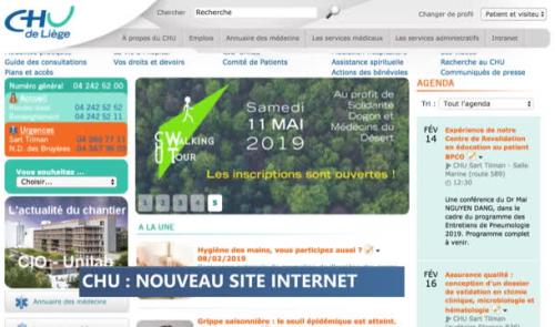 Nouveau site Internet pour le CHU de Liège ! 