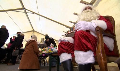 Père Noël venu soutenir les sinistrés de Vaux-sous-Chèvremont