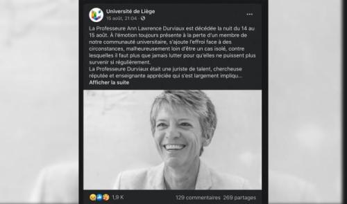 Plusieurs facultés de l'ULiège rendent hommage à Ann Lawrence Durviaux