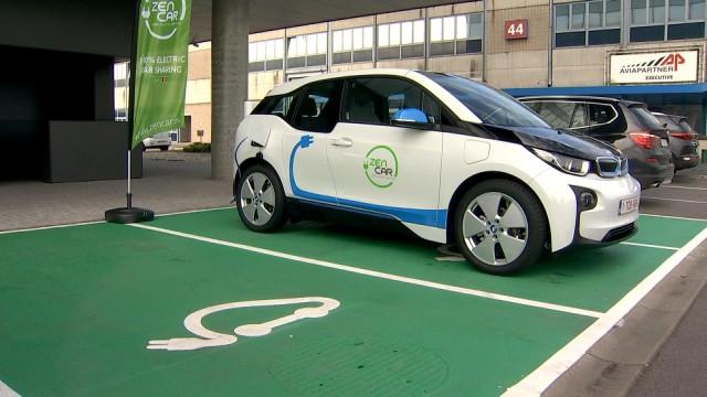 Premiers pas liégeois de la voiture partagée électrique, à Liège Airport