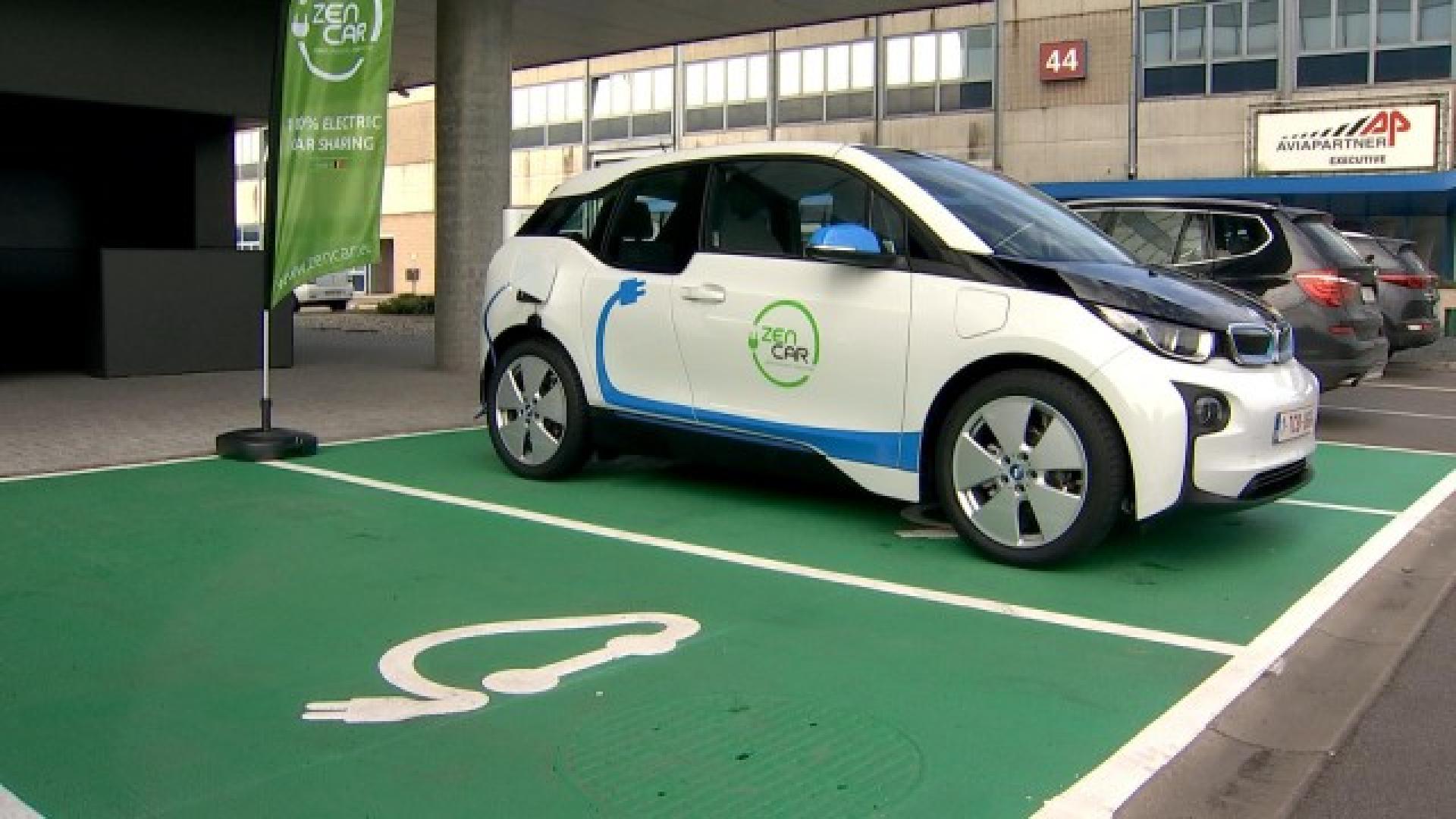 Premiers pas liégeois de la voiture partagée électrique, à Liège Airport