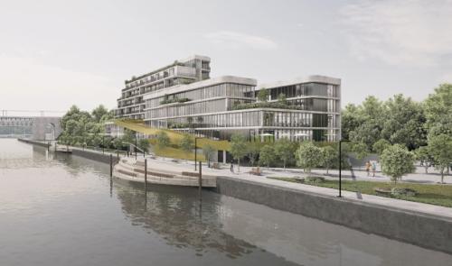 Projet d'hôtel cyclable et espaces de bureaux à Visé