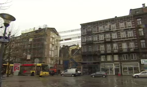 Rue Léopold à Liège : reprise des travaux de démolition