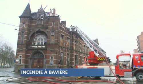 Spectaculaire incendie sur le site de Bavière à Liège