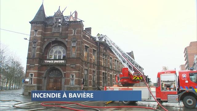 Spectaculaire incendie sur le site de Bavière à Liège