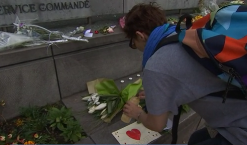 Témoignages d'hommages aux victimes de la fusillade de Liège 