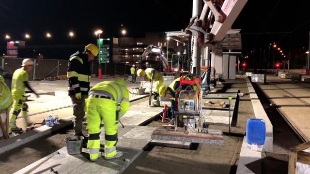 Tram En Commun S6#8 : travaux de nuit sur la piste d'essais
