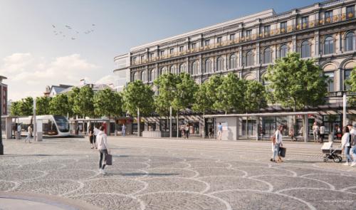 Tram : les travaux débutent sur la place Saint Lambert