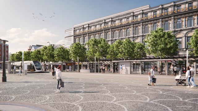Tram : les travaux débutent sur la place Saint Lambert