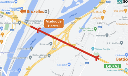 Tranchée de Cheratte : prolongation des travaux sur le viaduc 