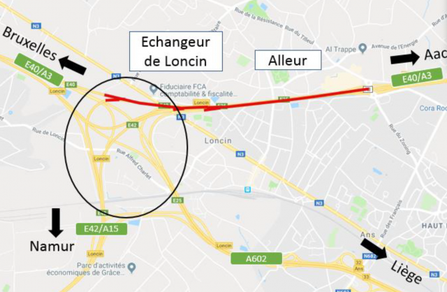 Travaux E40 Alleur-Loncin : nouvelle phase