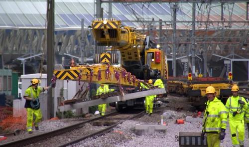 Travaux impressionnants à la gare des Guillemins