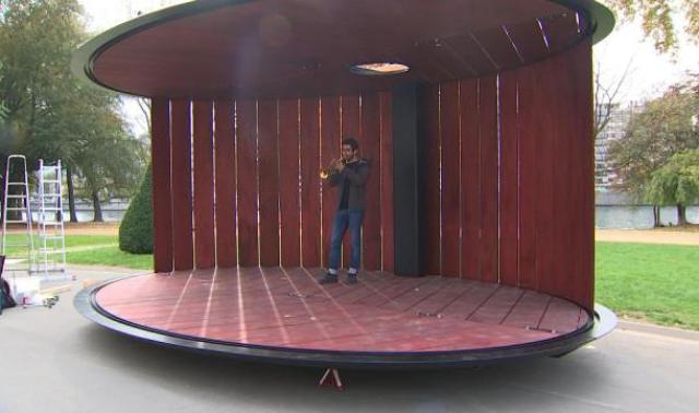 Un kiosque artistique mobile et équitable 
