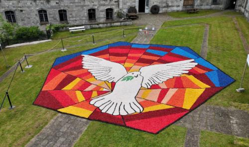 Un tapis d'art éphémère inauguré ce 8 mai au Fort de Huy