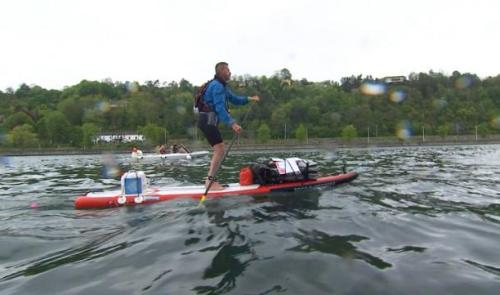 Un Villersois réalise un tour de Wallonie en 4 jours à bord d’un paddle