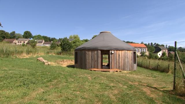Une yourte pour les élèves de l'école de la Vallée à Marchin