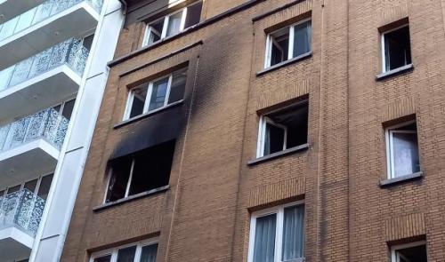 Violent incendie dans le quartier d'Outremeuse à Liège 