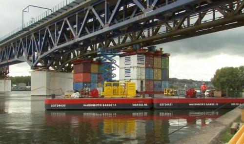 Visé : l'impressionnant chantier du pont des Allemands 