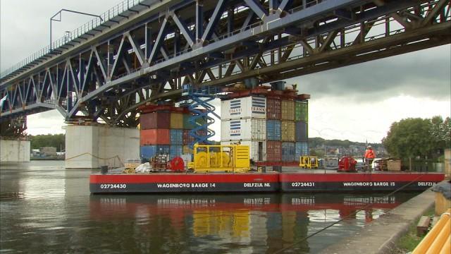 Visé : l'impressionnant chantier du pont des Allemands 
