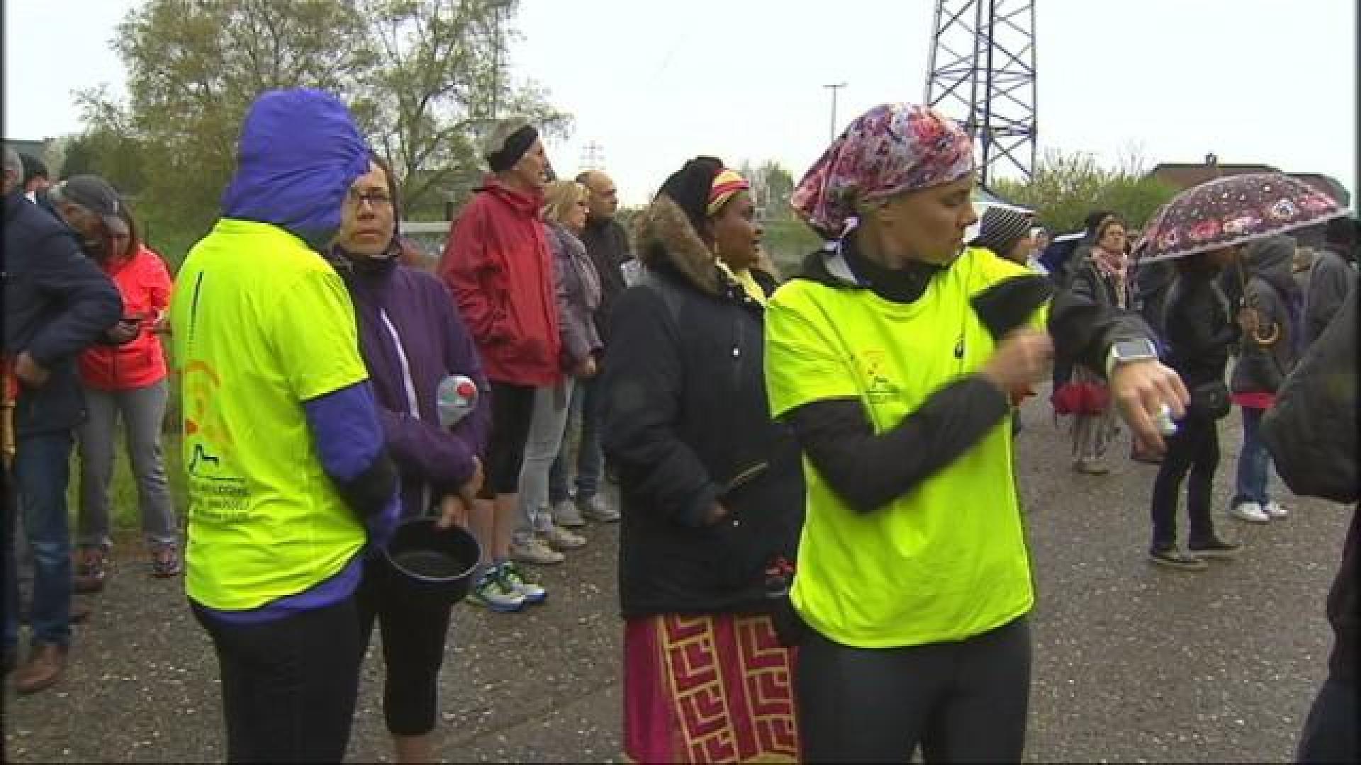 Vottem : humans welcome par solidarité avec les migrants 