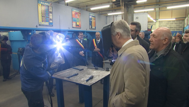 Le Roi Philippe à l'Institut Saint-Laurent de Liège
