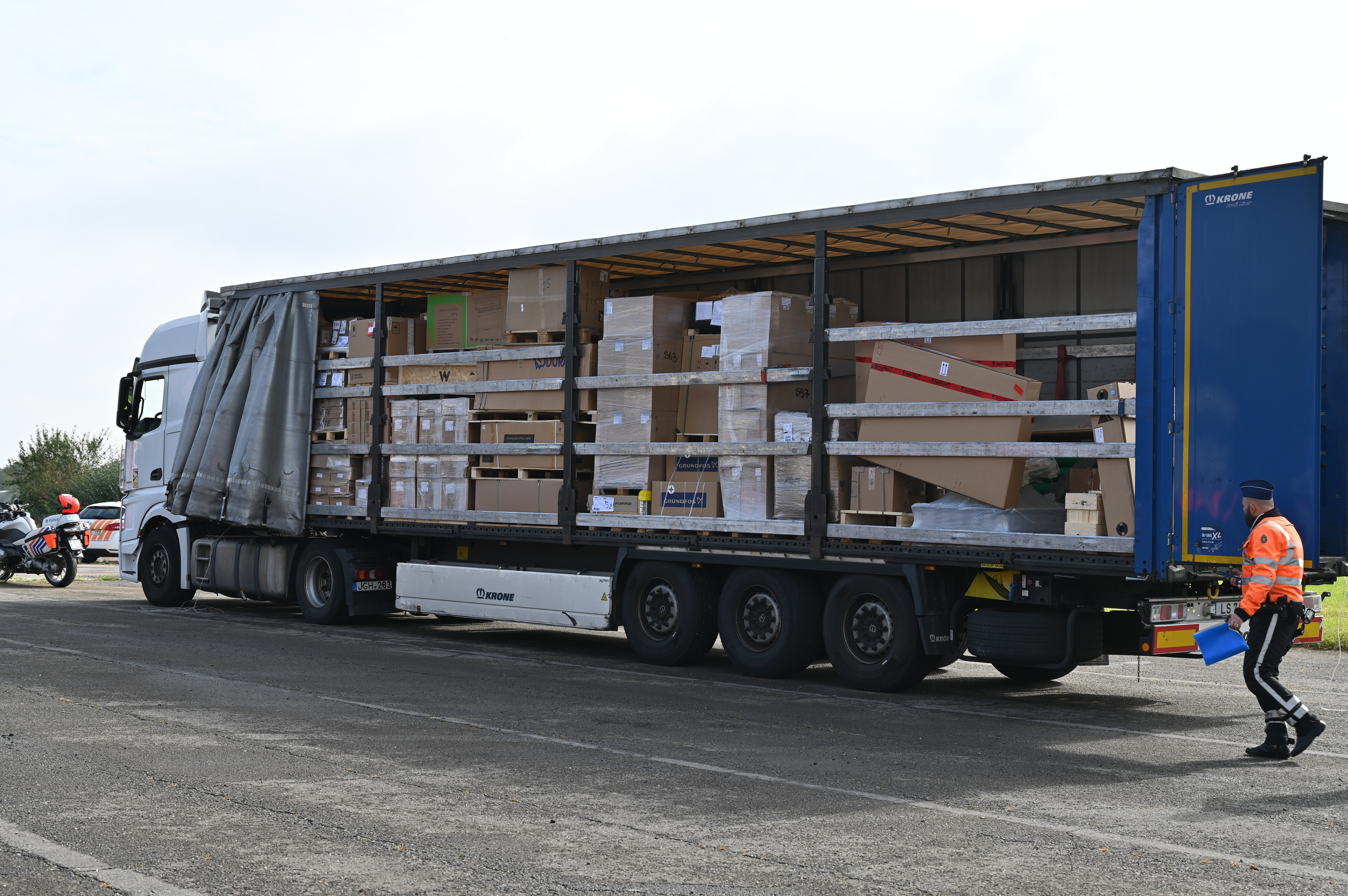 Province de Liège : vaste opération de contrôle des camions et camionnettes