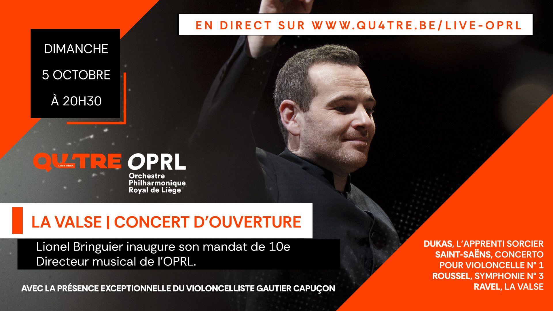 OPRL | La valse | Concert d'ouverture | Dimanche 5 octobre à 20h30 sur qu4tre.be