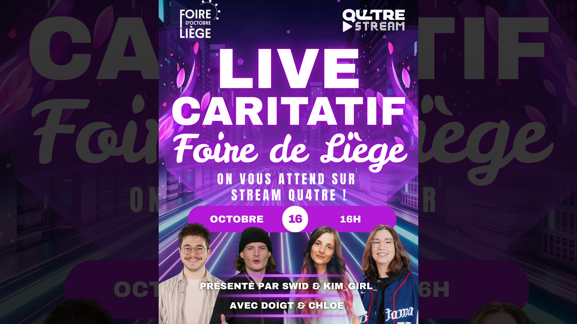 EN DIRECT : ÉMISSION SPÉCIALE – LIVE IRL CARITATIF À LA FOIRE DE LIÈGE