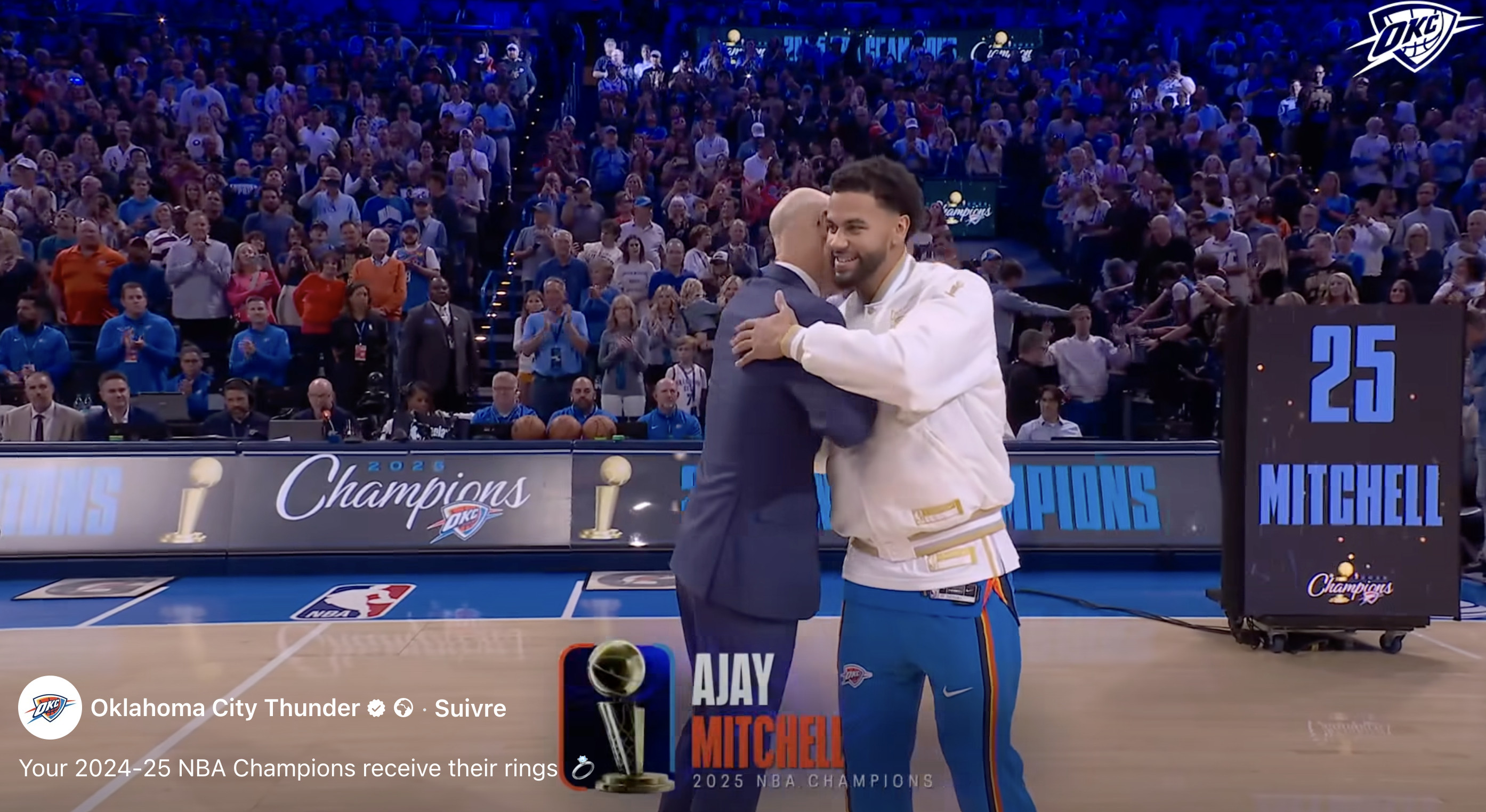 NBA : la bague de champion et une première victoire pour Ajay Mitchell