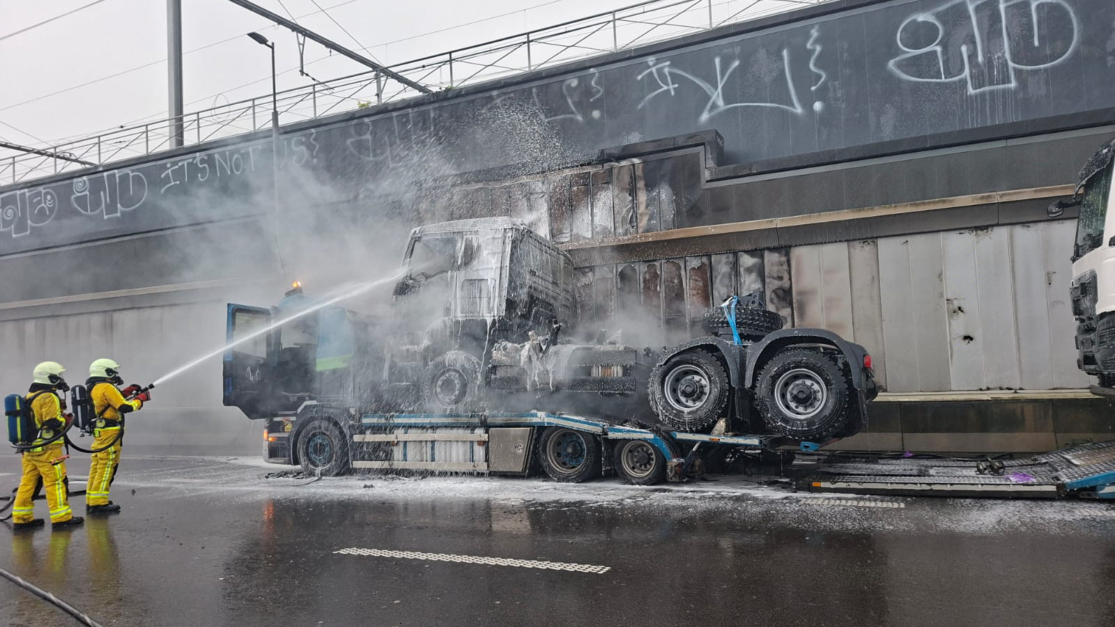 Tunnel de Cointe : fermeture totale après un camion en feu