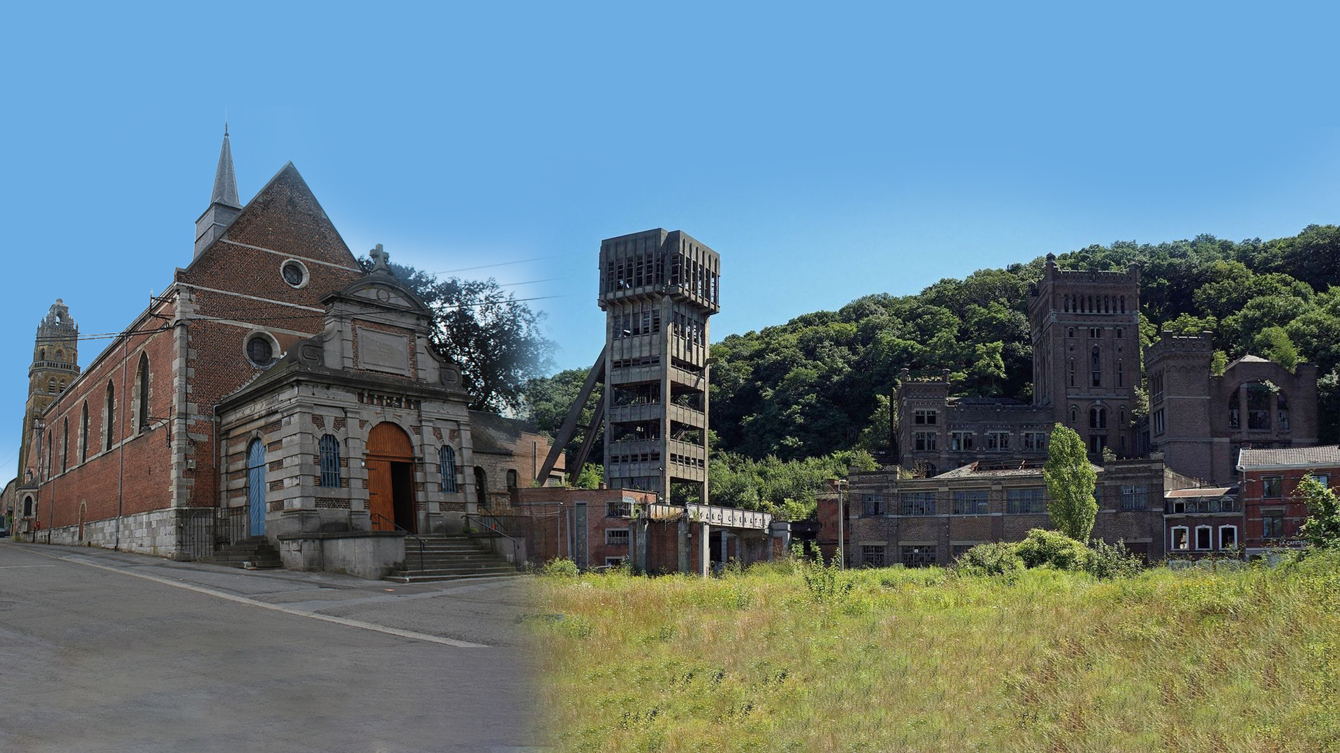 Travaux de rénovation pour l'église de la Sarte et le charbonnage du Hasard