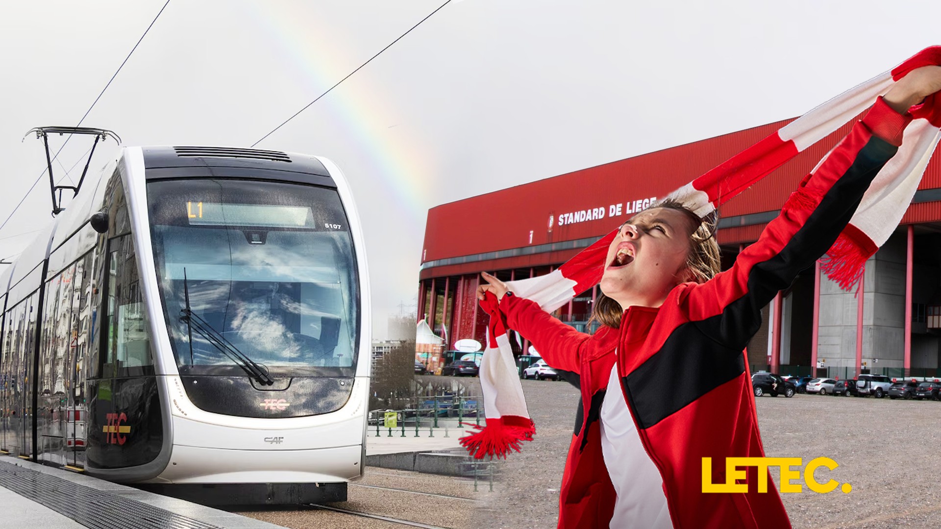 Un ticket combiné stade du Standard, ticket de bus et de tram
