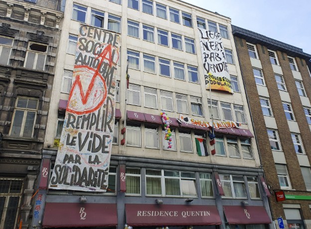 Un bâtiment inoccupé transformé en centre social autogéré à Liège