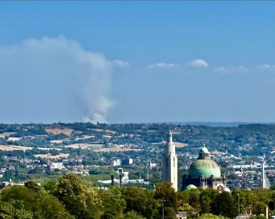 Important incendie dans les Fagnes, à Baelen