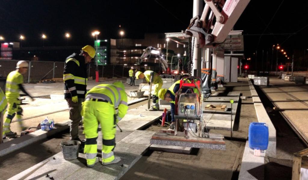 Tram En Commun S6#8 : travaux de nuit sur la piste d'essais