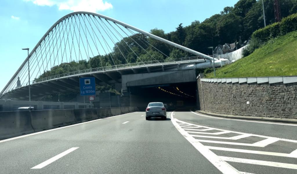 Tunnel de Cointe fermé vers le Luxembourg