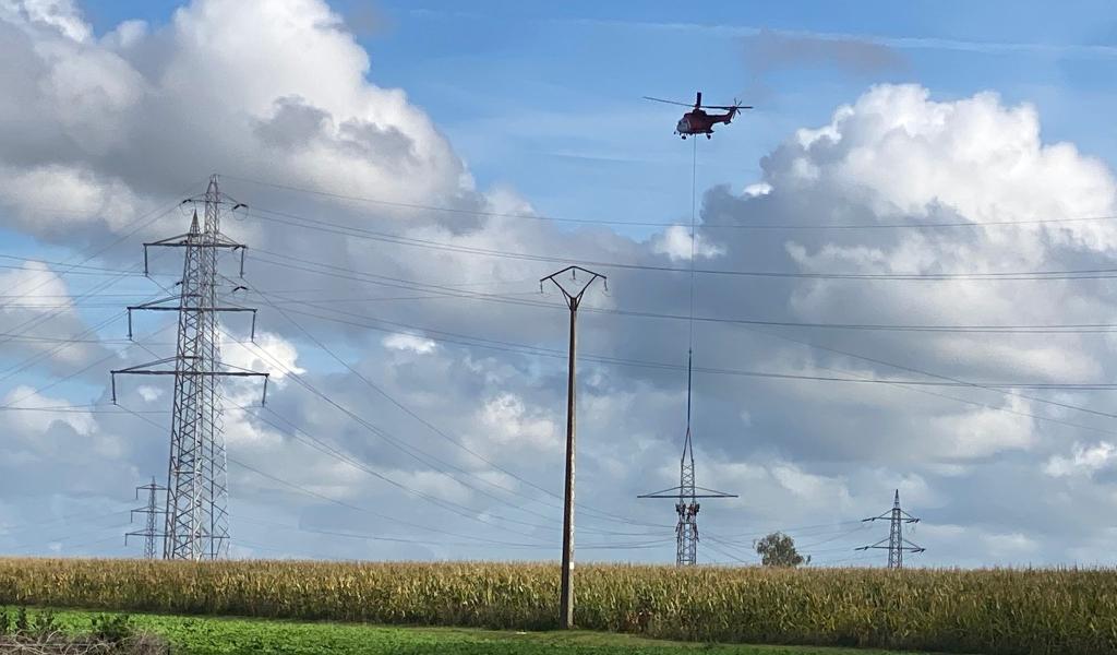 Blegny : un hélicoptère pour un chantier impressionnant de Elia