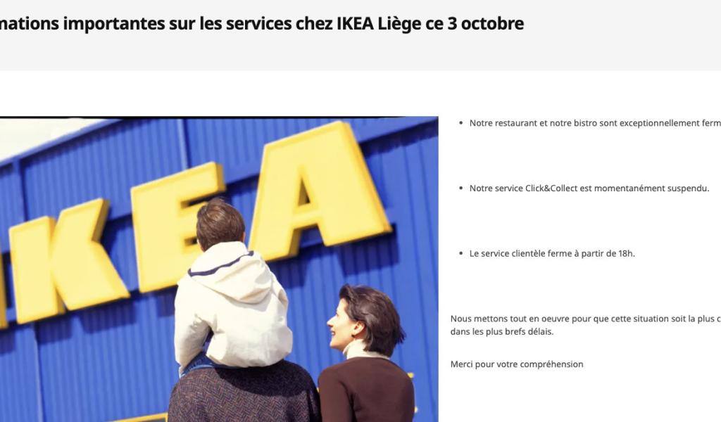 Ikea de Hognoul : la grève se poursuit pour une durée encore indéterminée