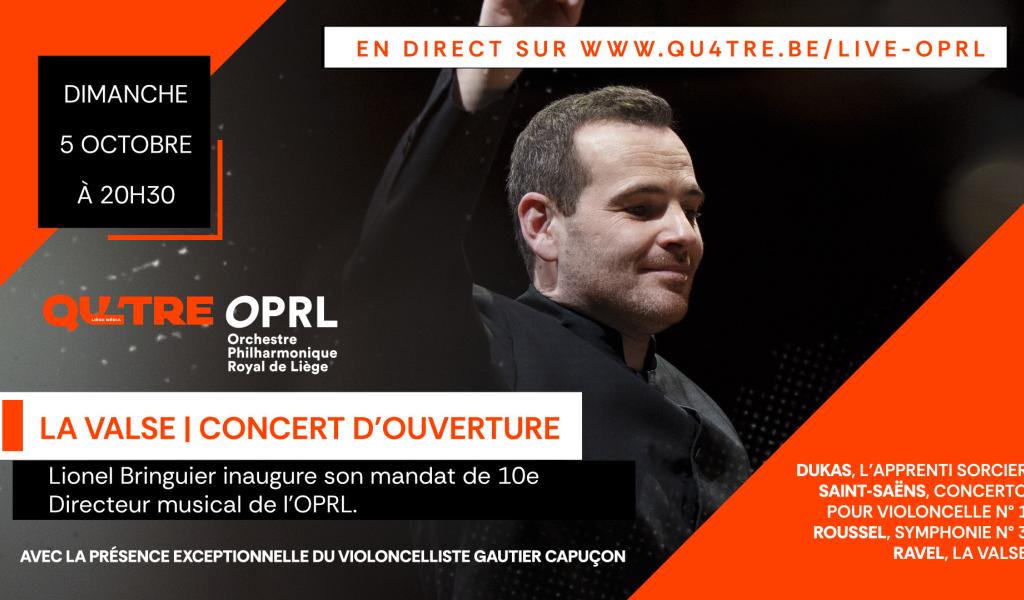 OPRL | La valse | Concert d'ouverture | Dimanche 5 octobre à 20h30 sur qu4tre.be