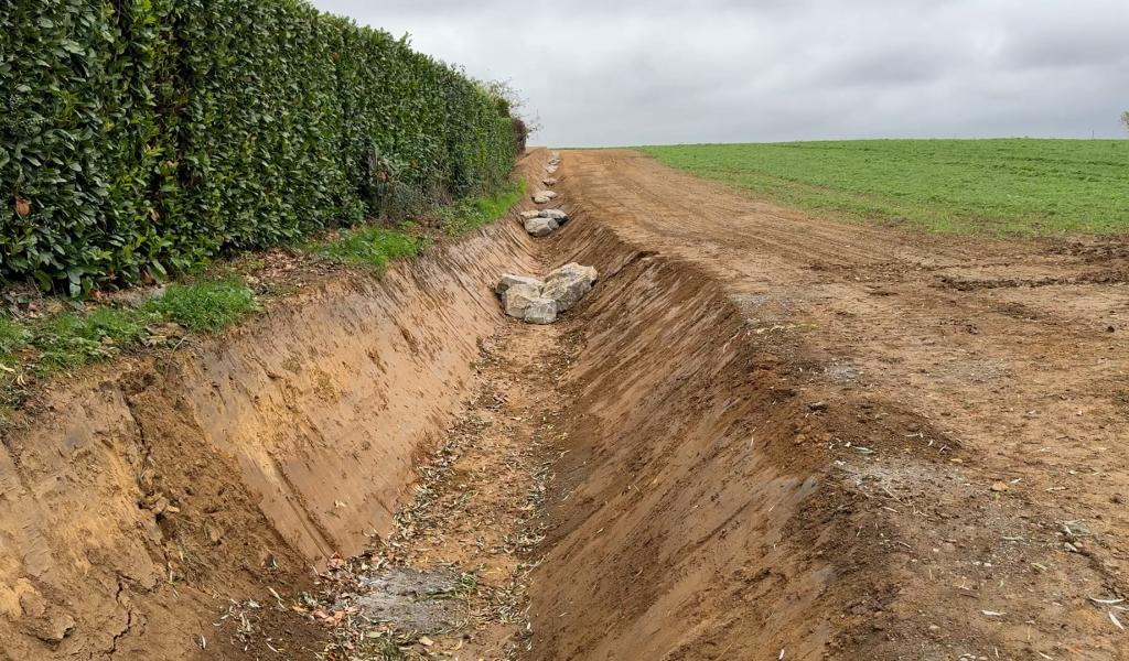 Un fossé pour lutter contre les inondations rue Georges Dispa à Wanze